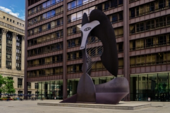 The Picasso statue outside of the Richard J Daley Center
