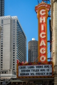 The iconic Chicago Theater, one of the city's cultural centre-points.